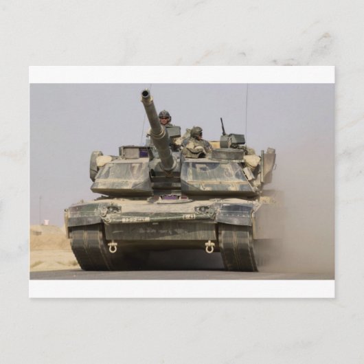 US_Army_M1A1_Abrams_main_Bat_tank Briefkaart (Voorkant)