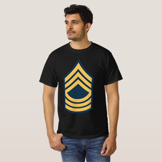 US Army Master Sergeant OR8-E8 Rank insignes T-shirt (Voorkant volledig)