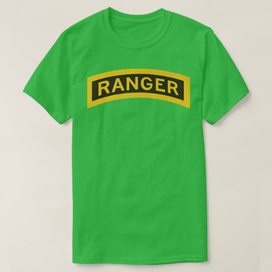 US Army Ranger Tab Alleen Terug T-shirt (Design voorkant)