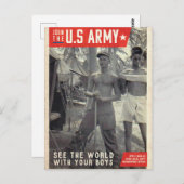 US Army Travel Recrugement Poster Briefkaart (Voorkant / Achterkant)