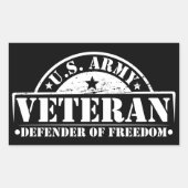US Army Veteran Sticker | Military Pride Decal (Voorkant)