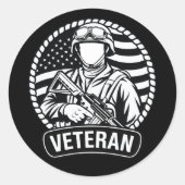 US Army Veteran Sticker | Military Pride Decal (Voorkant)