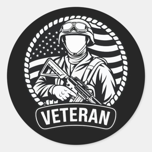 US Army Veteran Sticker | Military Pride Decal (Voorkant)