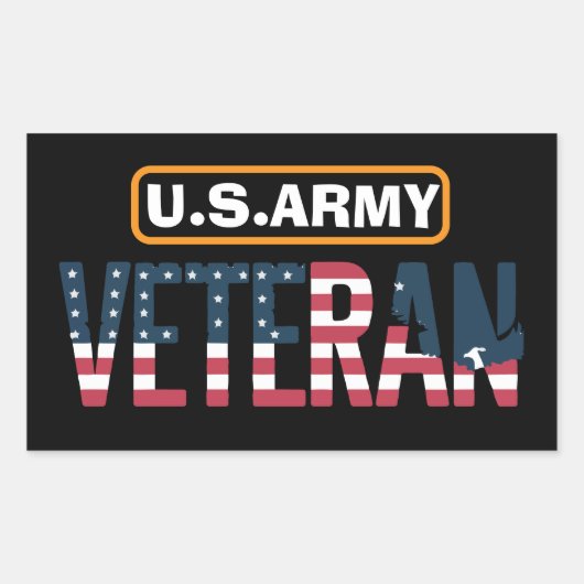 US Army Veteran Sticker | Military Pride Decal (Voorkant)