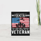 Us Army Veteran You Can Not Inherit The Title Of V Kaart (Voorkant)