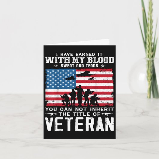 Us Army Veteran You Can Not Inherit The Title Of V Kaart (Voorkant)