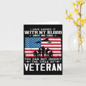 Us Army Veteran You Can Not Inherit The Title Of V Kaart (Gele Bloem)