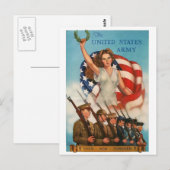 US Army Vintage Postcard Briefkaart (Voorkant / Achterkant)