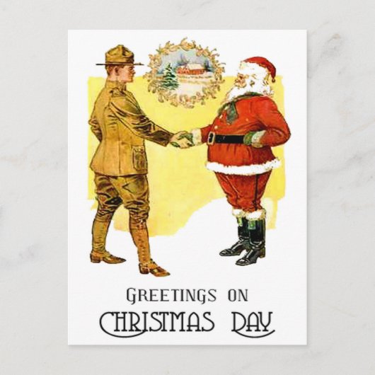 US Army WWI Christmas Briefkaart (Voorkant)