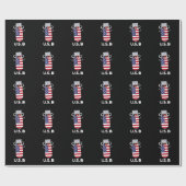 US B Funny United States Pun Dark BG Cadeaupapier (Vlak)