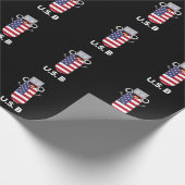 US B Funny United States Pun Dark BG Cadeaupapier (Hoek)
