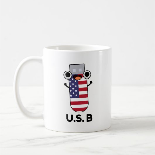 US B Funny United States Pun Koffiemok (Links)