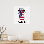 US B Funny United States Pun Poster (Keuken)