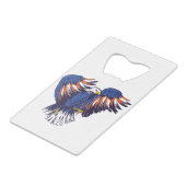 US Bald Eagle Creditkaart Flessenopener (Voorkant Gekanteld)