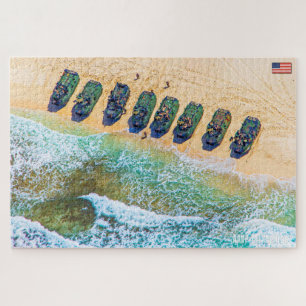 US BEACH ASSAULT - AAV (20x30 inch) Legpuzzel