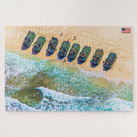 US BEACH ASSAULT - AAV (20x30 inch) Legpuzzel (Horizontaal)