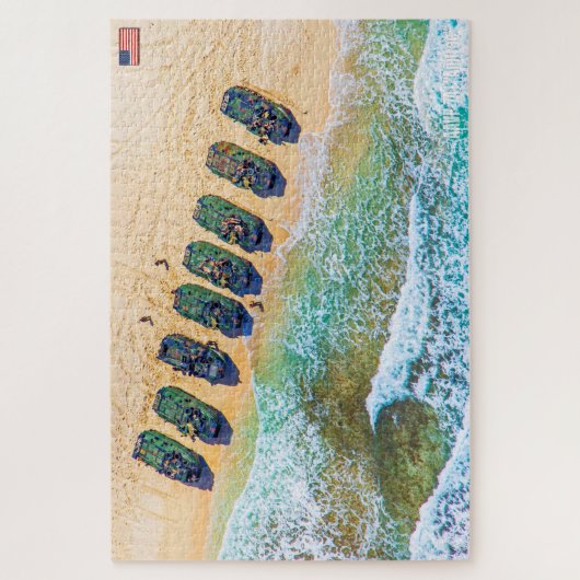US BEACH ASSAULT - AAV (20x30 inch) Legpuzzel (Verticaal)