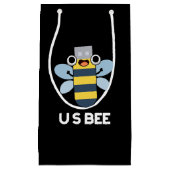 US Bee Funny USB Technical Pun Dark BG Klein Cadeauzakje (Voorkant)