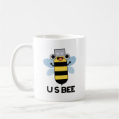 US Bee Funny USB - Technisch woordspun Koffiemok (Links)