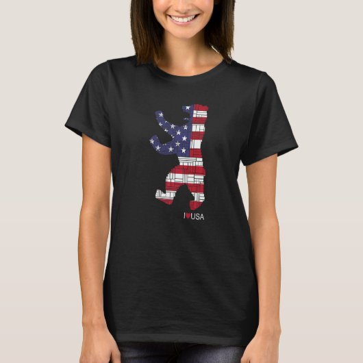 US Berlin  Berlin Bear   I Love Berlin USA Bear T-shirt (Voorkant)
