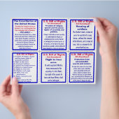 US Bill of Rights Pocket Pamphlet (25ct) Flyer (Hand)
