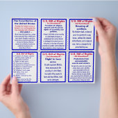 US Bill of Rights Pocket Pamphlet Flyer (Hand)