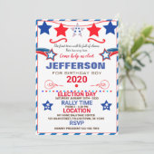 US BIRTHDAY BOY ELECTION BIRTHDAY INVITATION KAART (Staand voorkant)