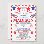 US BIRTHDAY GIRL ELECTION BIRTHDAY INVITATION KAART (Voorkant)