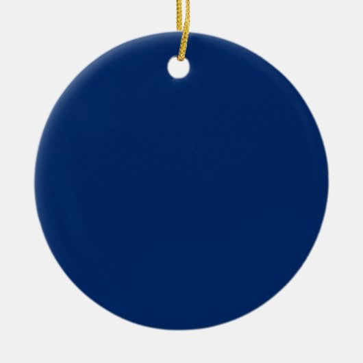 US Blauw Keramisch Ornament (Voorkant)