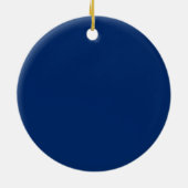 US Blauw Keramisch Ornament (Achterkant)