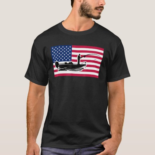US Boat Fishing T-shirt (Voorkant)