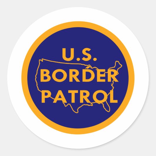 US Border Patrol #2002 Ronde Sticker (Voorkant)