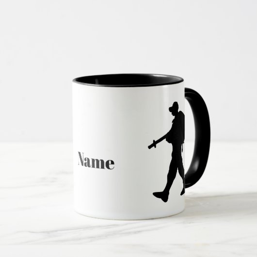 US Border Patrol Agent Silhouette Name Mok (Voorkant rechts)