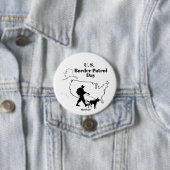 US Border Patrol Day Button met Silhouette (In situ)
