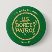 US Border Patrol Day Gold Logo Button (Voorkant)