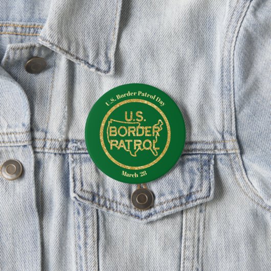 US Border Patrol Day Gold Logo Button (In situ)