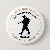 US Border Patrol Day Silhouette Button #2 (Voorkant)