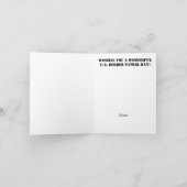 US Border Patrol Day Silhouette Wenskaart Kaart (Binnen)