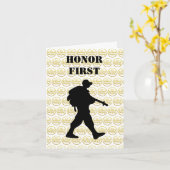 US Border Patrol Day Silhouette Wenskaart Kaart (Gele Bloem)