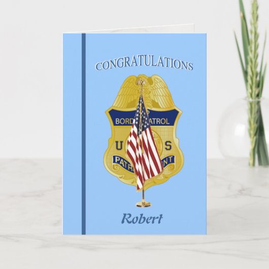 US Border Patrol Retirement Kaart (Voorkant)