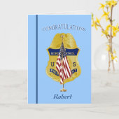 US Border Patrol Retirement Kaart (Gele Bloem)