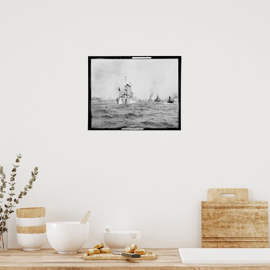 US Brooklyn, Navy, Battleship,  Poster (Keuken)