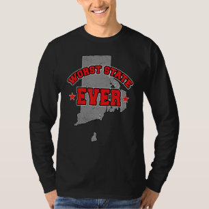 US-burger trots Amerika Landkaart Slechtste Staat  T-shirt
