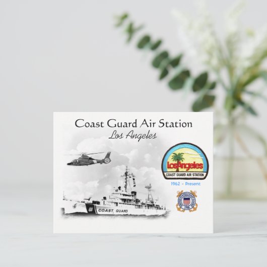 US.C.G. Air Los Angeles, Californië Briefkaart (Staand voorkant)