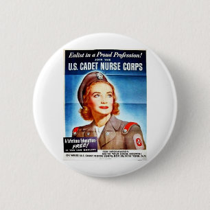 Us Cadet Nurse Corps Ronde Button 5,7 Cm