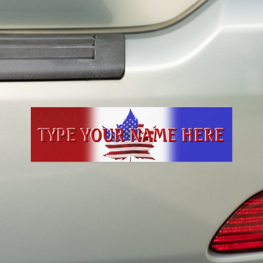 US Canada Bumpersticker US Flag Canada Stickets (Op auto)