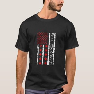US Canada Flag Freedom Convoy 2022 for Canadian T T-shirt