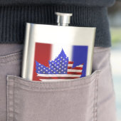 US Canada Flask Custom USA Canada Flag Drink Flask Flacon (Voorbeeld)