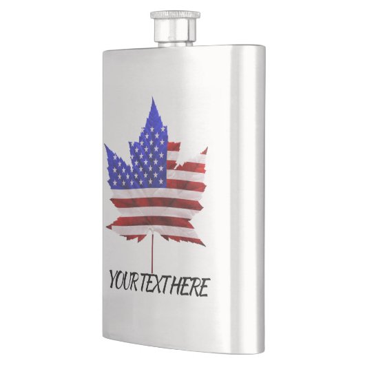 US Canada Flask Custom USA Canada Flag Drink Flask Flacon (Links)