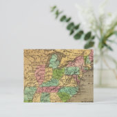 US, Canada Hand Colored Atlas Map Briefkaart (Staand voorkant)